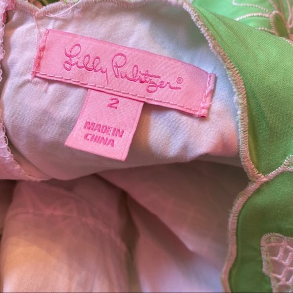 Lilly Pulitzer Capricia Engineered Eyelet Lace Shift Dress Size 2 52932 - Picture 8 of 8